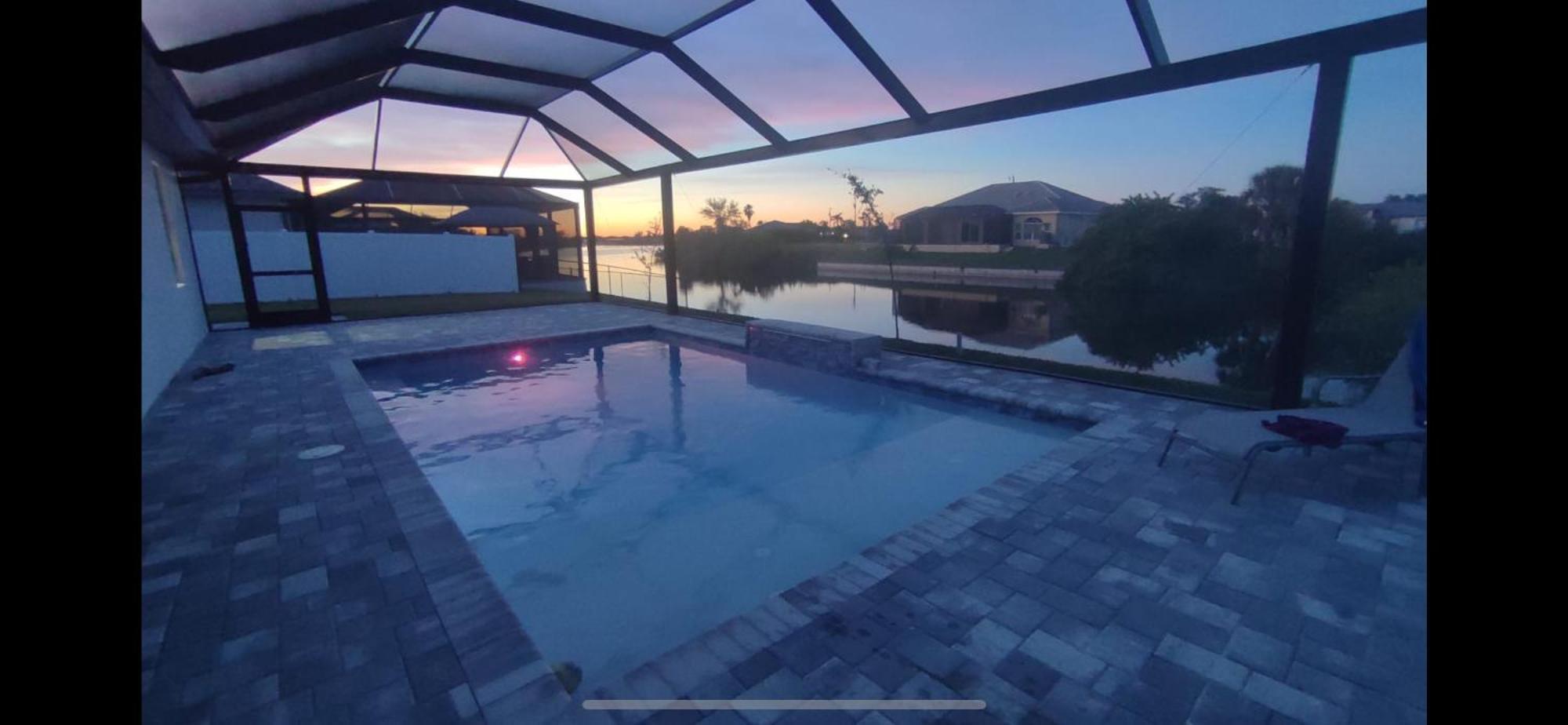 Newly Built Villa Ballerina With Heated Pool And Incredible View Into Beautiful Arrowheadcanal Cape Coral Kültér fotó